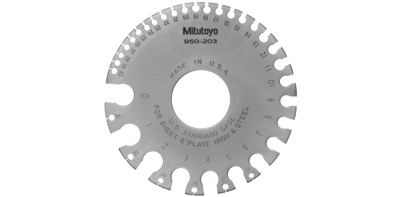 Calibre para Láminas de Acero Norma US 1-60 #950-203 MITUTOYO