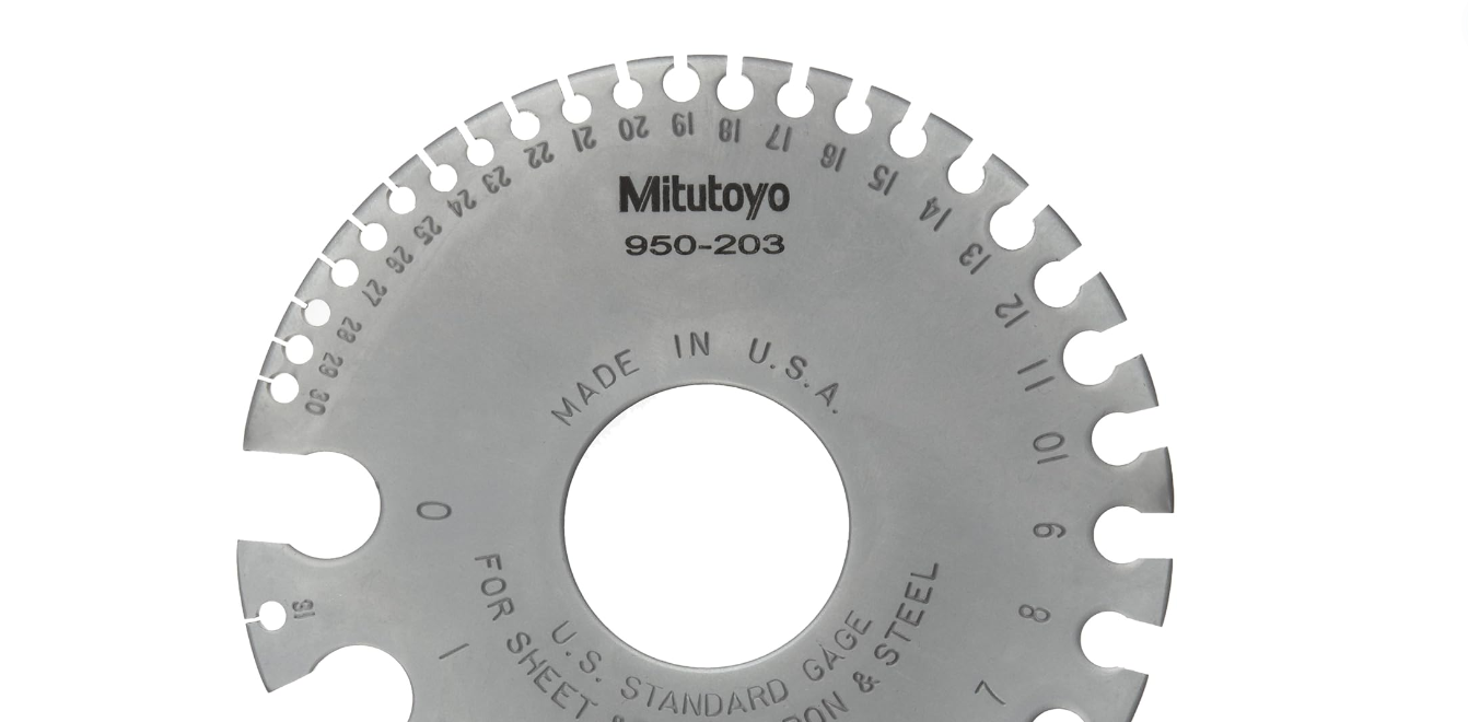 Calibre para Láminas de Acero Norma US 1-60 #950-203 MITUTOYO