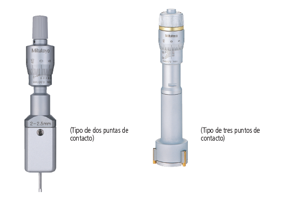 Holtest SERIE 368 — Micrómetro de Tres/Dos Puntas para Interiores MITUTOYO