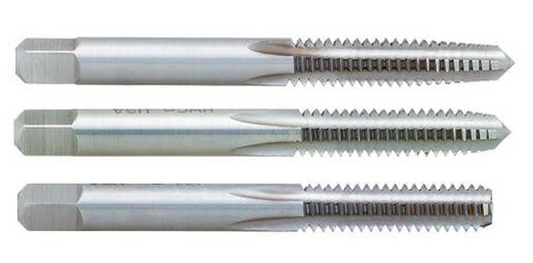 Set of 3 Taps (Conical, Semi-Conical and Straight)—High Speed Steel (AV)