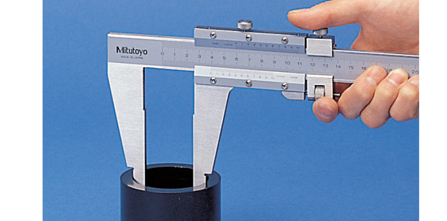 Calibrador Vernier SERIE 160 — Con Puntas de Exteriores/Interiores y Ajuste Fino MITUTOYO