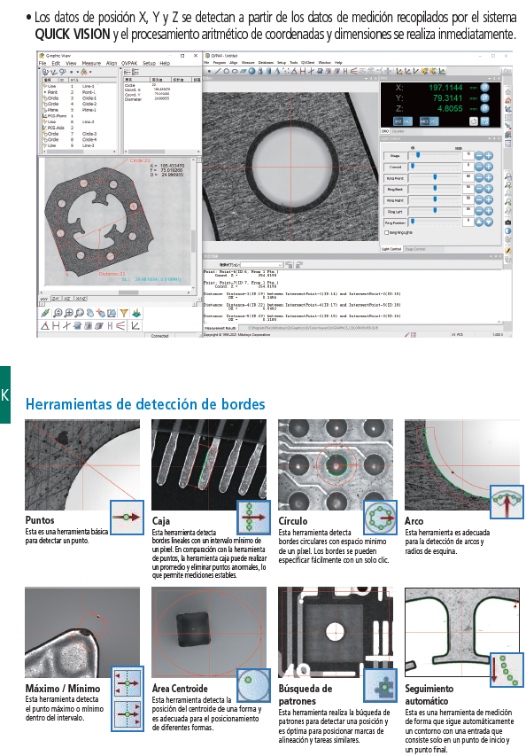 QVPAK Software de procesamiento de datos para QUICK VISIÓN MITUTOYO