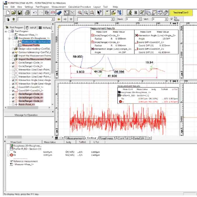 Software de análisis de rugosidad de superficie / contorno FORMTRACEPAK MITUTOYO