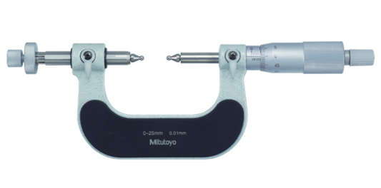 Gear Tooth Micrometers SERIES 124 — Interchangeable Stop-Spindle Type with Ball Tip MITUTOYO
