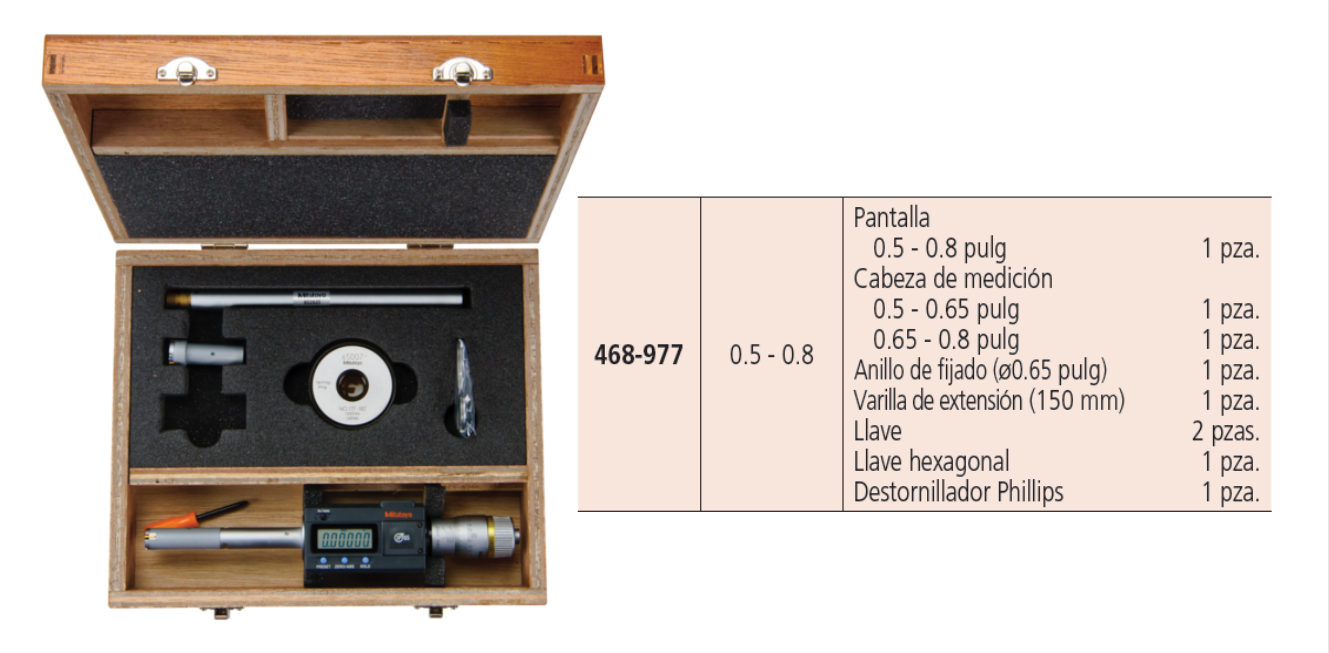 Interchangeable Head Set — MITUTOYO Inside Micrometer