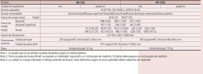 HR-530 SERIE 810 — Máquinas de Ensayo de Dureza Rockwell