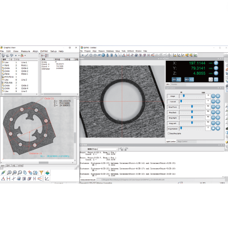 QVPAK Software de procesamiento de datos para QUICK VISIÓN MITUTOYO