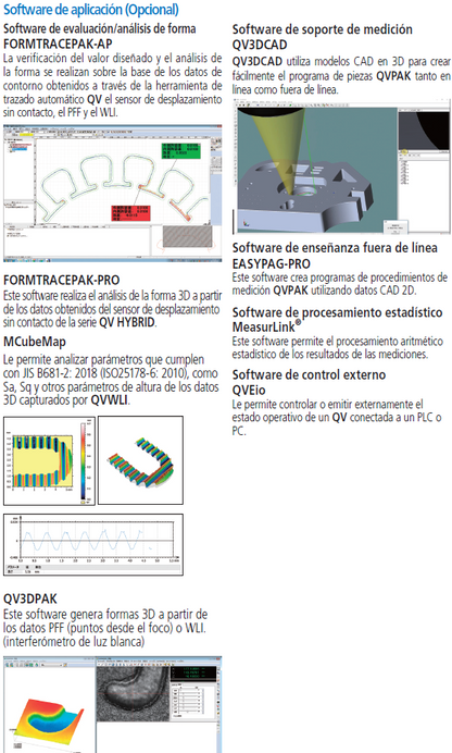 QVPAK Software de procesamiento de datos para QUICK VISIÓN MITUTOYO